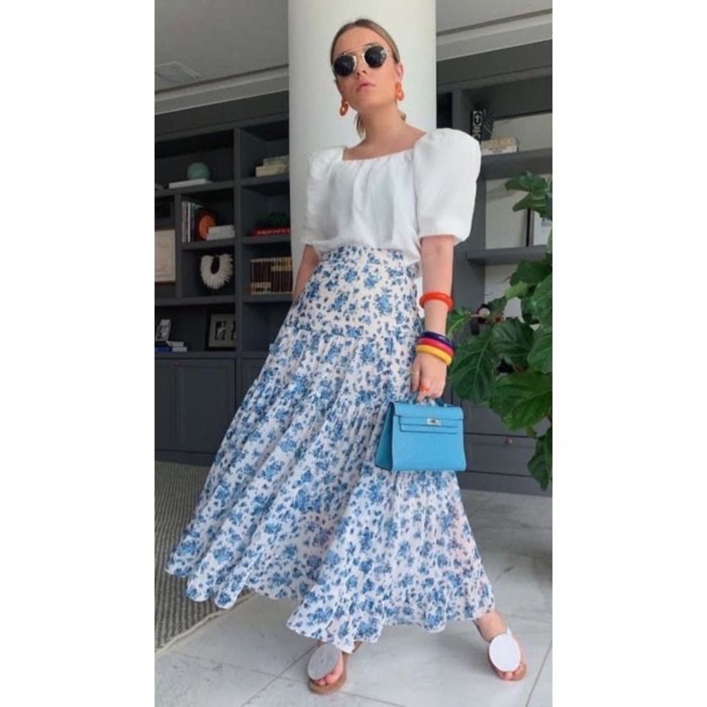 Mable Floral Print Maxi Skirt size Large